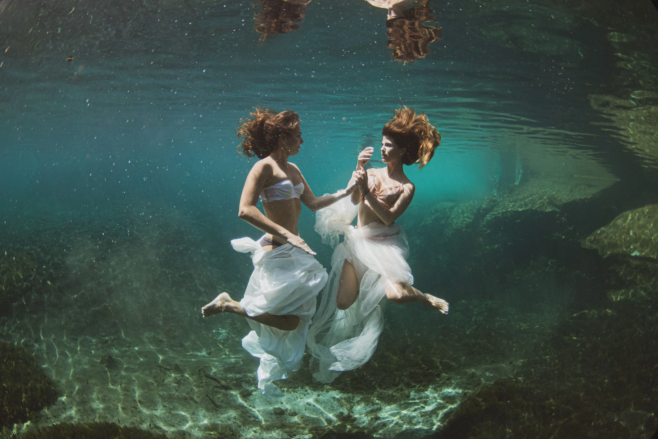 Still water at the surface of a cenote
